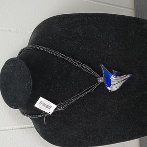 2 for $20 NWT LA DOLCE GLASS FISH NECKLACE